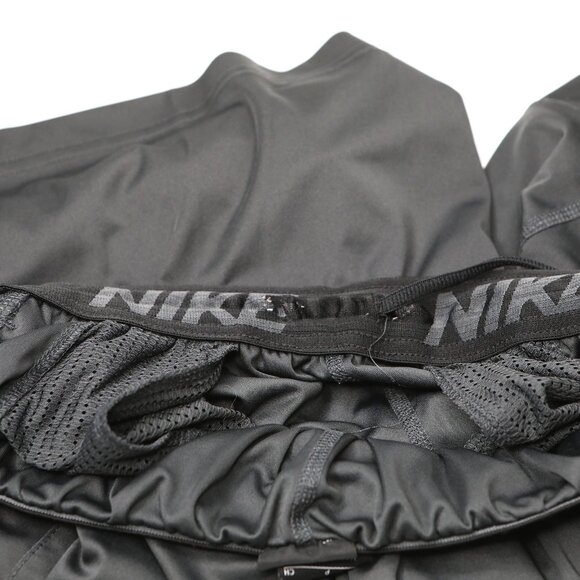 Nike Pro Dri-Fit Youth Shorts Grey Loose Drawstring Elastic Waist Swoosh Pocket - Picture 8 of 13